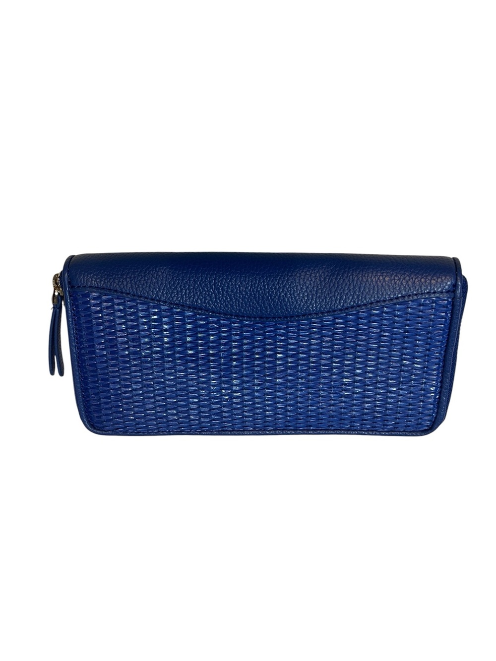 Vera Bradley Royal Blue Woven Zip Around Wallet Clutch Organizer